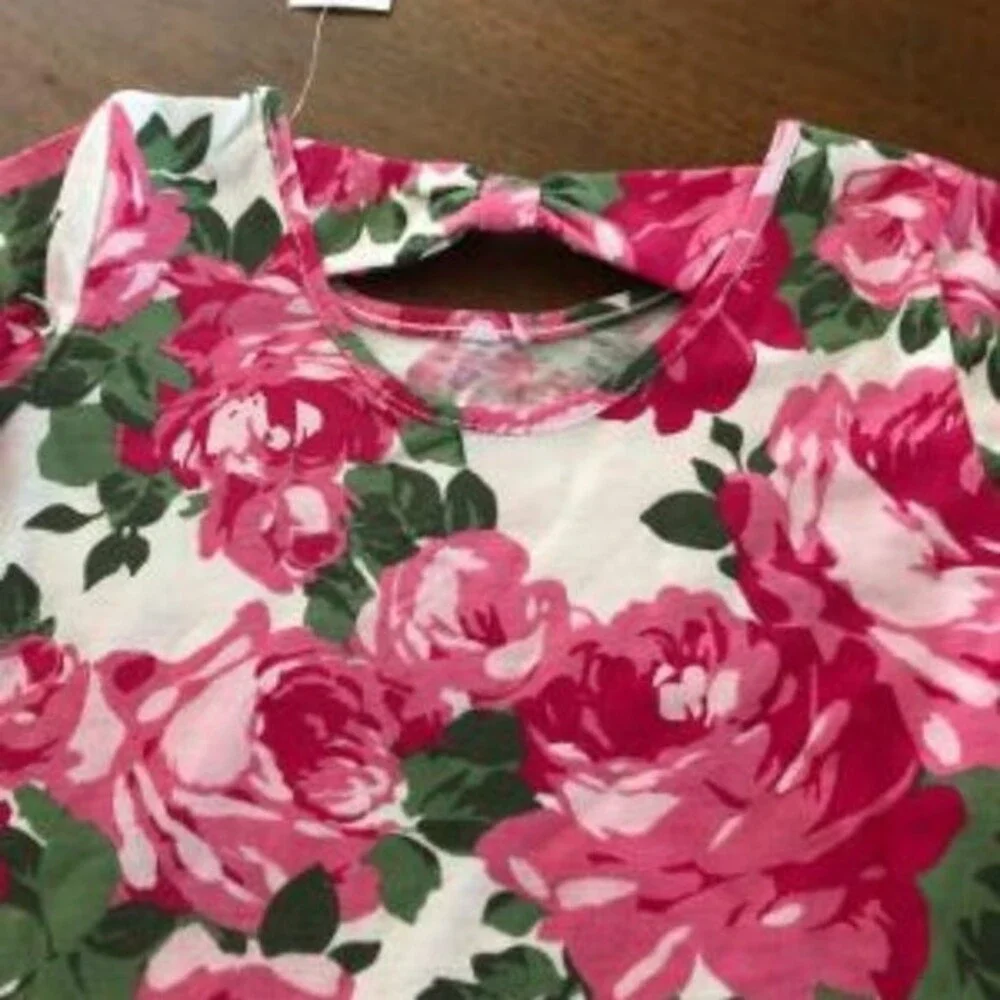 THE CHILDREN'S PLACE ROSE PRINT DRESS Sz 4T - Picture 2 of 4